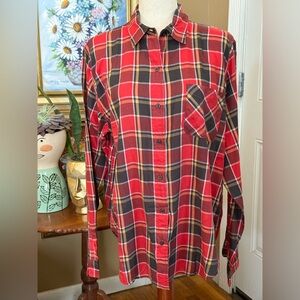 Denim & Supply RL Boyfriend Shirt Button Long Sleeve Buffalo Plaid XL Cotton